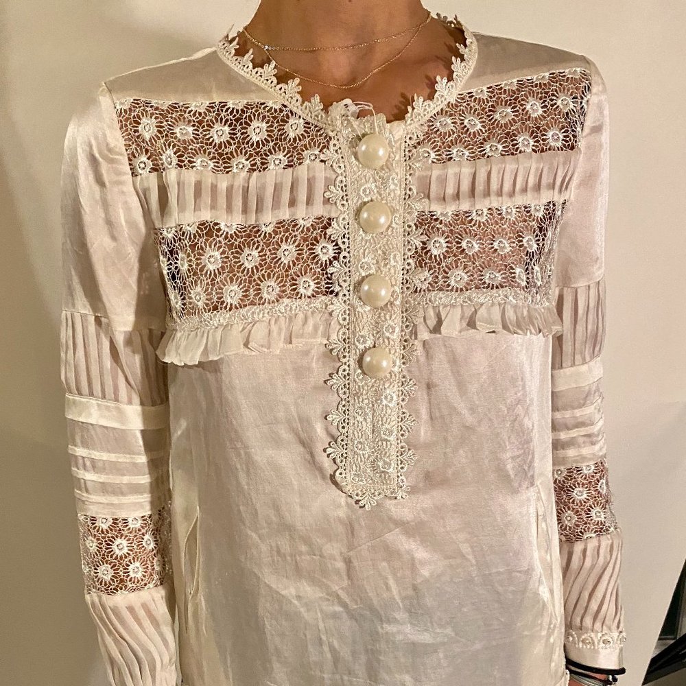 Chloe Satin Vintage Blouse
